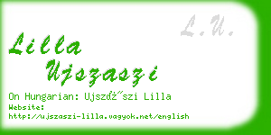 lilla ujszaszi business card